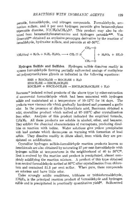 formaldehyde - Sciencemadness Dot Org