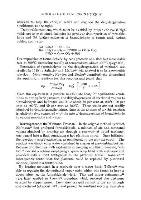 formaldehyde - Sciencemadness Dot Org