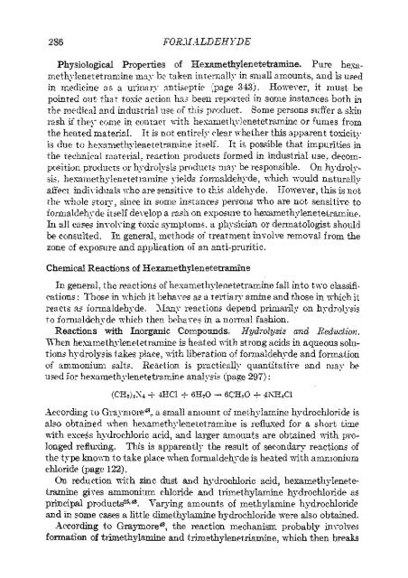 formaldehyde - Sciencemadness Dot Org