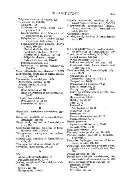 formaldehyde - Sciencemadness Dot Org