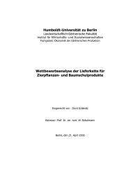 Humboldt-Universität zu Berlin Wettbewerbsanalyse der Lieferkette ...
