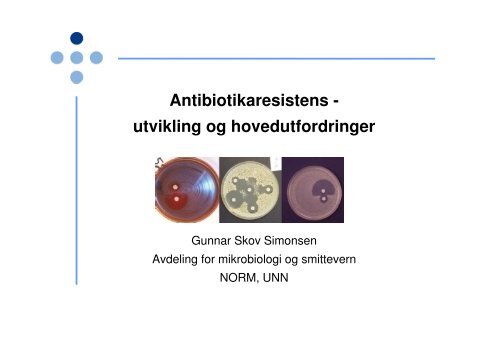 Antibiotikaresistens - utvikling og hovedutfordringer