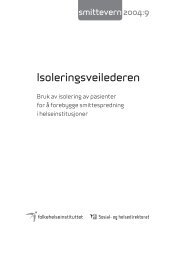 Isoleringsveilederen - Nasjonalt folkehelseinstitutt