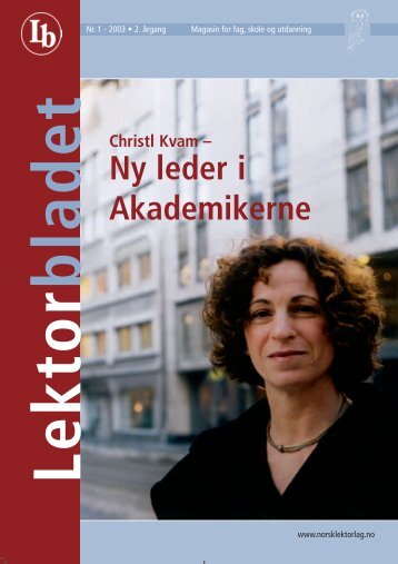 Lektorbladet 1 2003 - Norsk Lektorlag