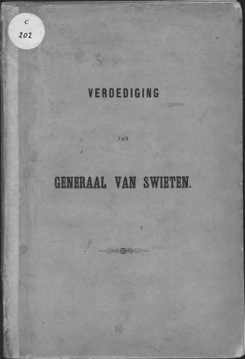 GENERAAL VAN SWIETEN. - Acehbooks.org