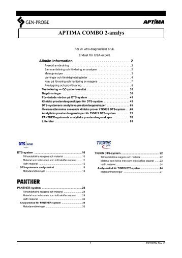 APTIMA COMBO 2-analys - Gen-Probe, Inc.