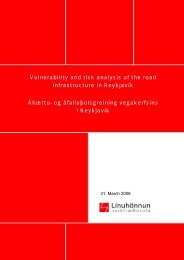 Vulnerability and risk analysis of road infrastructure in ... - Vegagerðin