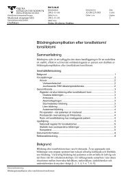 Blödningskomplikation efter tonsillektomi/ tonsillotomi - Södra ...