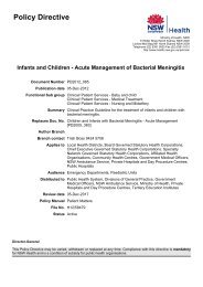 Infants and children - acute management of bacterial ... - NSW Health