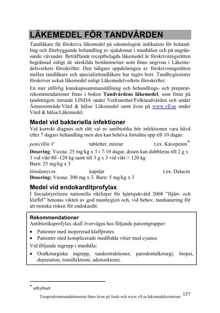 Terapirekommendationer - Västerbottens läns landsting