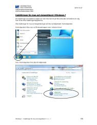 Inställningar för mus och tangentbord i Windows 7