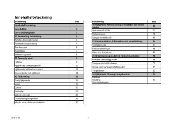 Innehållsförteckning - Landstinget i Uppsala län