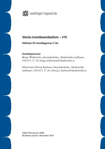 Venös tromboembolism – VTE