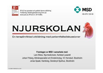 Njurfunktion och njurutredning Hans Furuland Njurmedicinkliniken ...