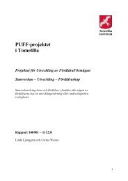 Rapport om PUFF-projektet - Landstinget i Uppsala län