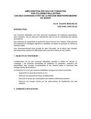 Amélioration des sols de fondation par colonnes