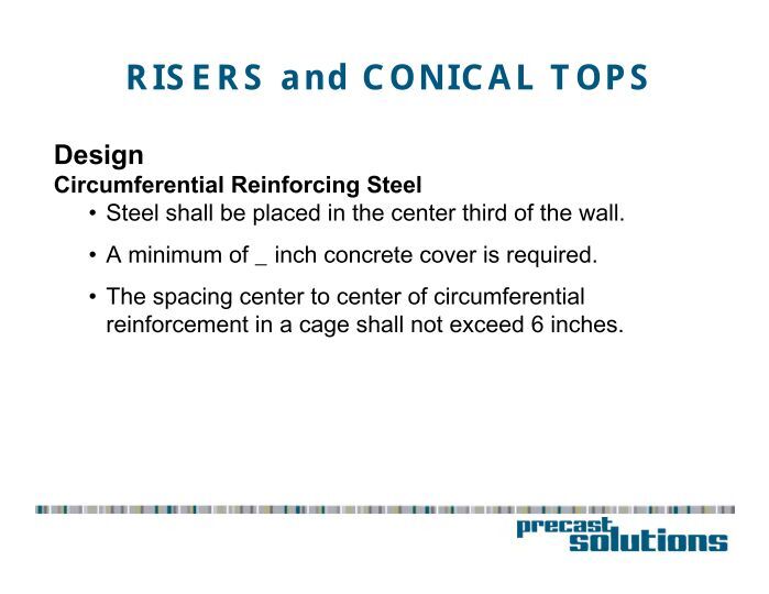 RISERS and CONICAL TOPS