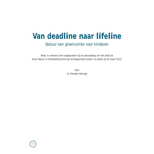 Van deadline naar lifeline - Hogeschool Leiden