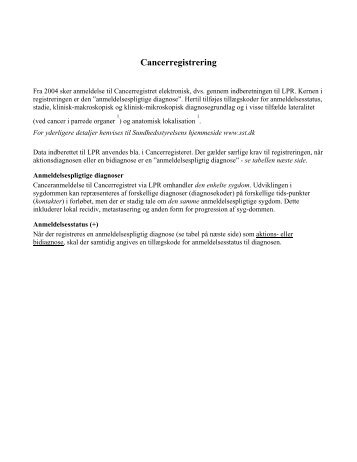 Cancerregistrering - DSOG