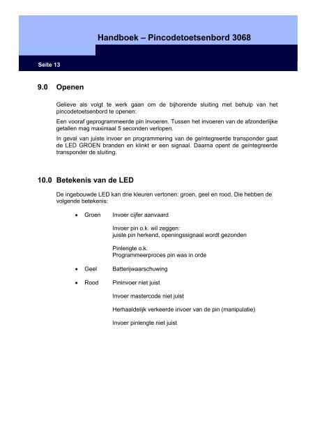 PinCode-toetsenbord 3068 - SimonsVoss technologies