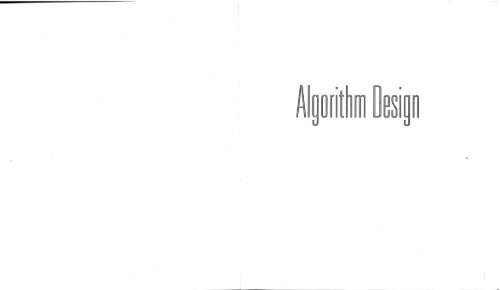 Algorithm Design