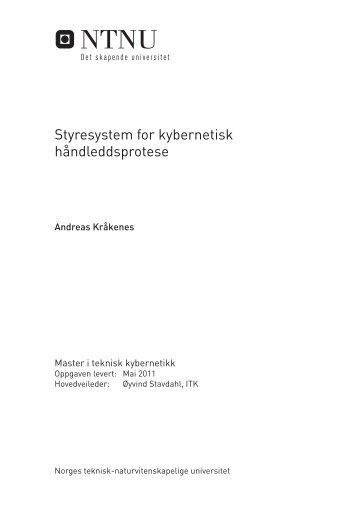 Styresystem for kybernetisk håndleddsprotese - NTNU