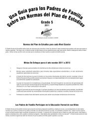 Una Guía para los Padres de Familia Sobre las Normas del Plan de ...