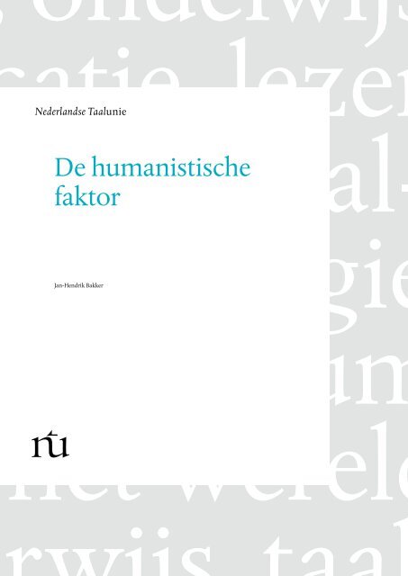 De cultuur van het lezen - Taalunieversum