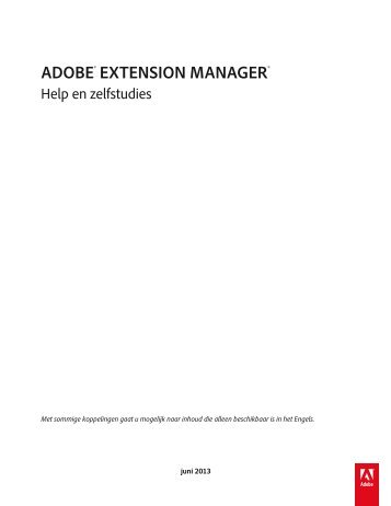 Handleiding voor Extension Manager CC (PDF-bestand) - Adobe