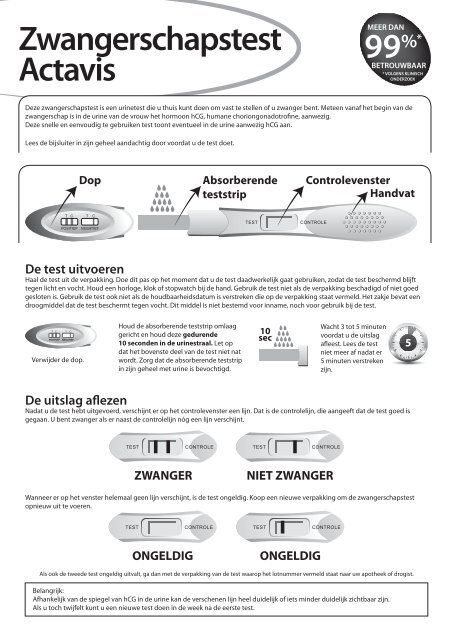 Zwangerschapstest Pdf Actavis