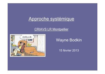Approche systémique - CHU Montpellier
