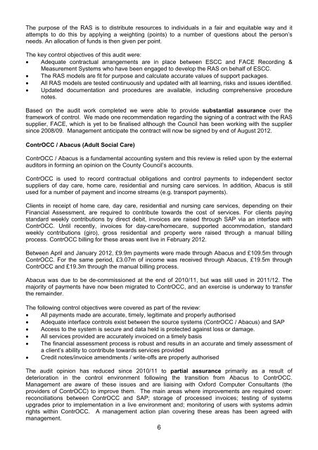 Item 8 - Internal Audit Progress Report - East Sussex County Council