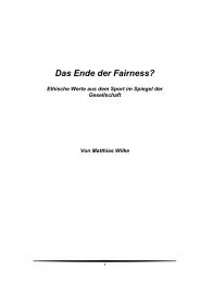 Das Ende der Fairness? - Fairness-Stiftung