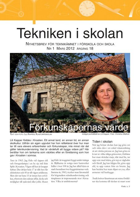 Nyhetsbrev nr 1, mars 2012 (pdf 1,2 MB, nytt fönster)