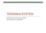 Undervisning om tekniska system