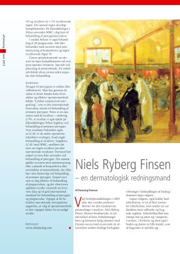 Niels Ryberg Finsen – en dermatologisk redningsmand - Oftalmolog