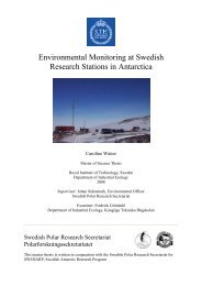 Environmental Monitoring in Antarctica - Polarforskningssekretariatet