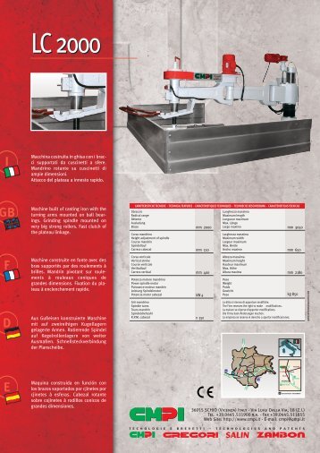 LC 2000 - CMPI Costruzione Macchine per Marmo e Granito