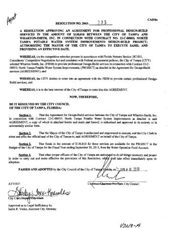 Award - City of Tampa