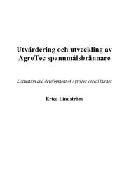 Utvärdering och utveckling av AgroTec ... - Umeå universitet