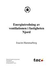 Energiutredning av ventilationen i fastigheten Njord - Tfe - Umeå ...