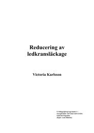 Reducering av ledkransläckage - Umeå universitet