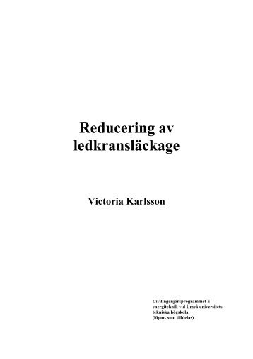 Reducering av ledkransläckage - Umeå universitet