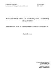 Lönsamhet och teknik för solvärmesystem i anslutning till fjä