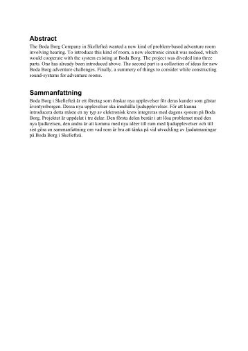 Abstract Sammanfattning - Tillämpad fysik och elektronik