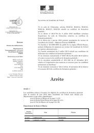 Candidats admis à l'examen du diplôme du CFG - Académie de ...