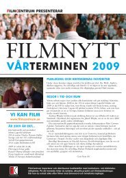 VÅRTERMINEN 2009 - Filmcentrum