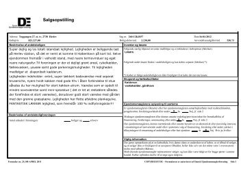 Salgsopstilling - Danbolig