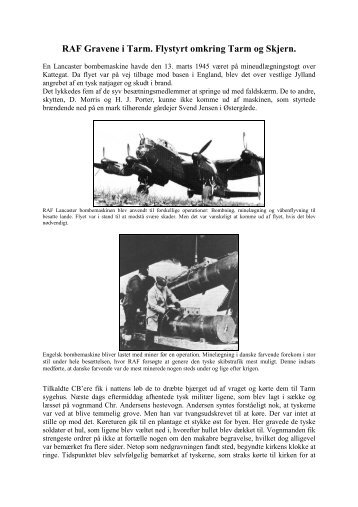 RAF gravene i Tarm - AirmenDK Allied Airmen - Allierede flyvere ...
