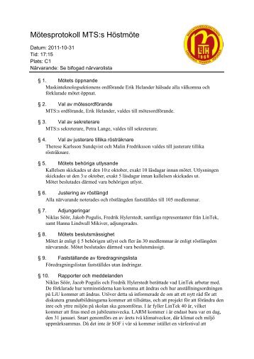 Höstmötet 2011 - Embassaden